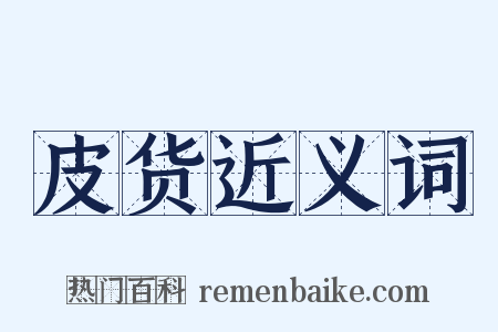 皮货近义词是什么意思的图片